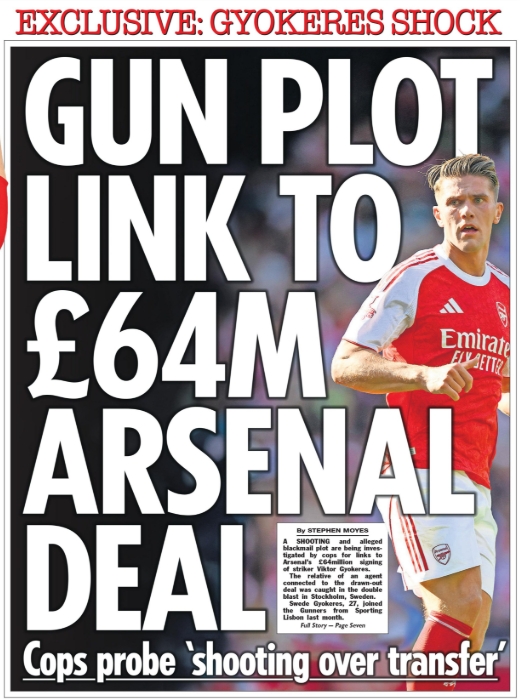 太阳报披露：瑞典警方介入调查约克雷斯经纪人亲属住宅枪击案